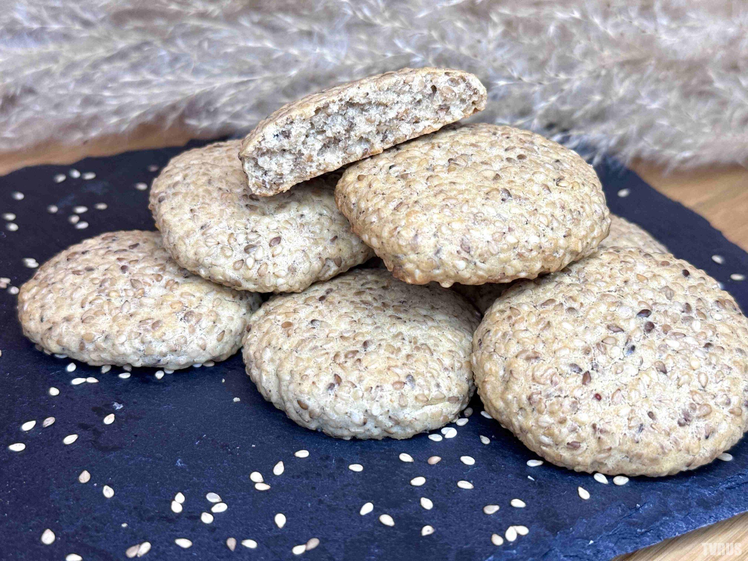 Кунжутное печенье на скорую руку (постная выпечка)