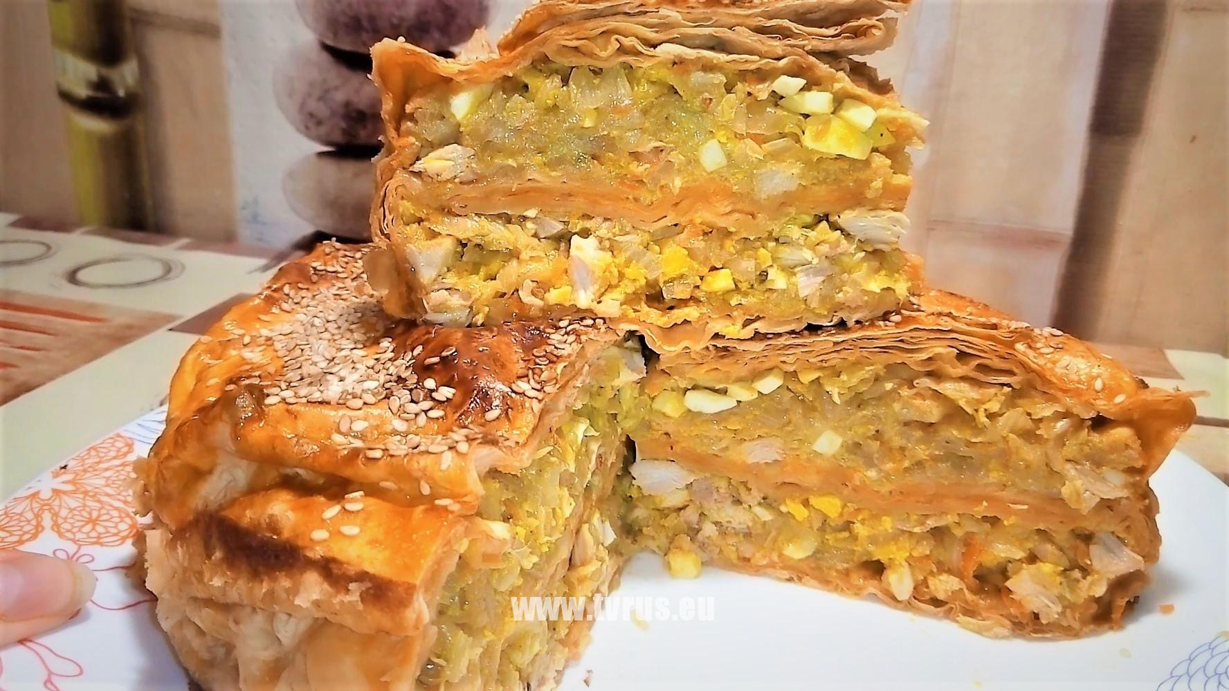 ленивый пирог из лаваша