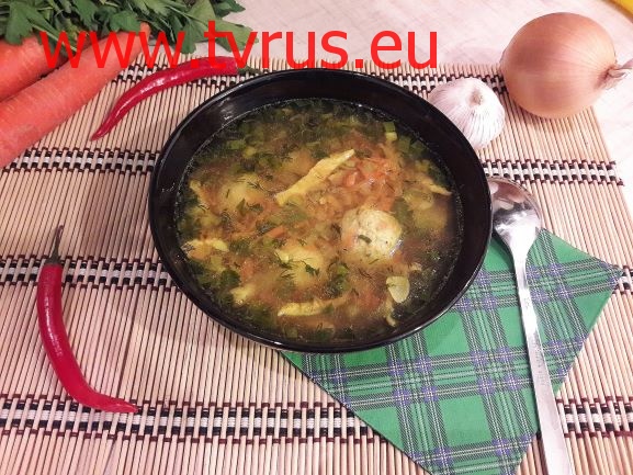 Лёгкий суп с фрикадельками