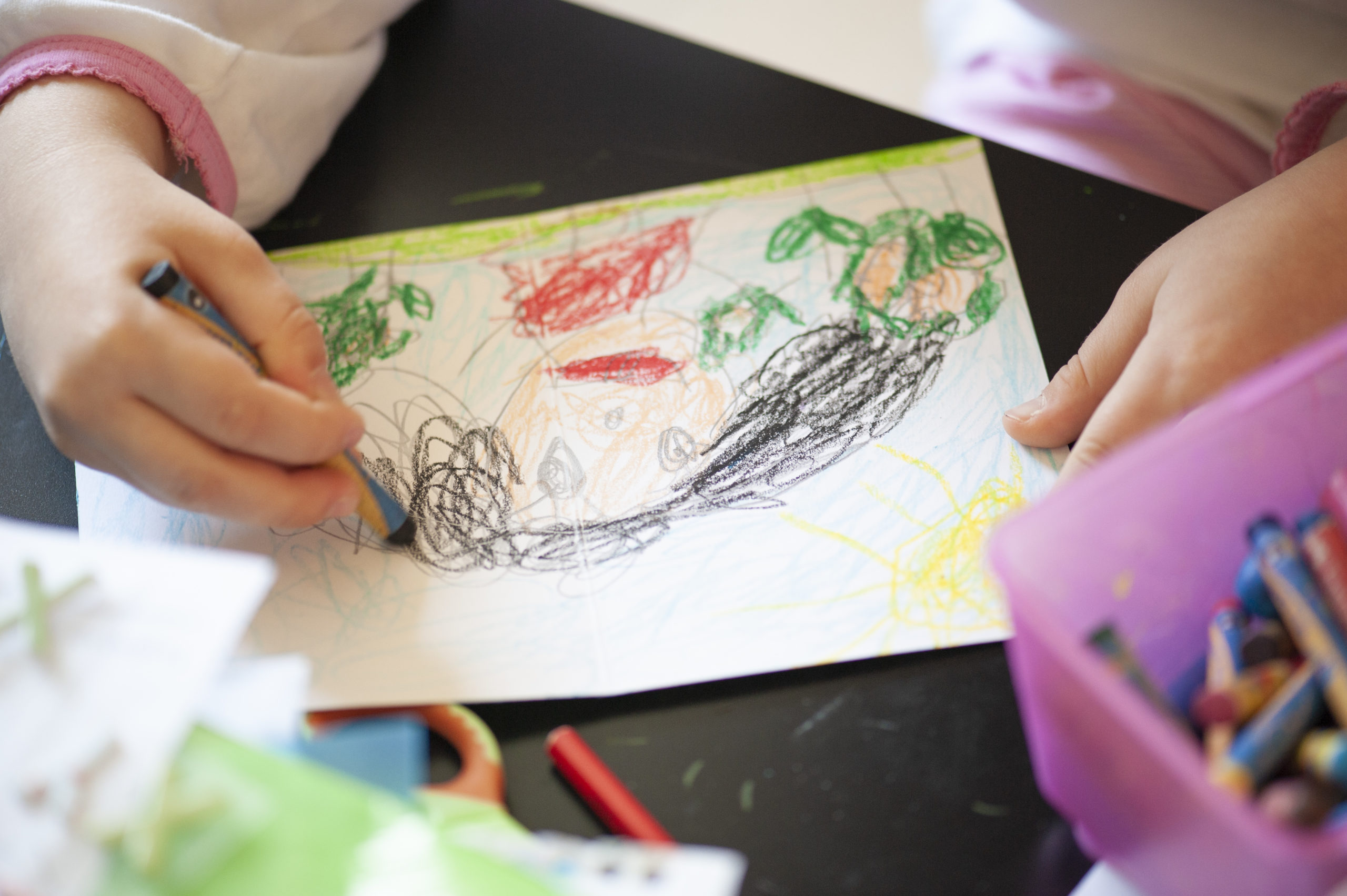 Child Is Drawing