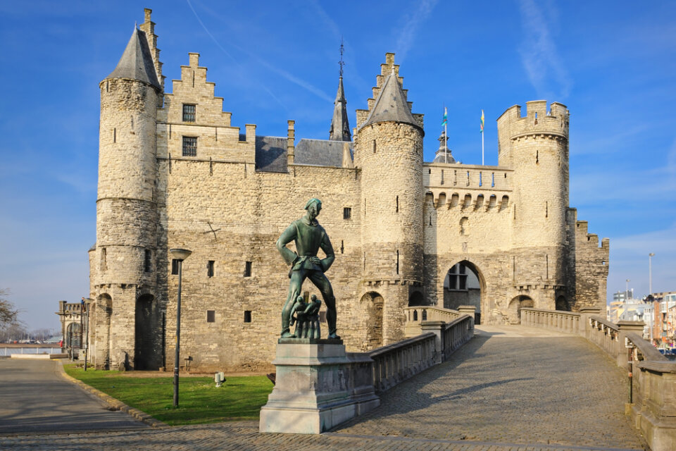 замок стен Антверпен Бельгия